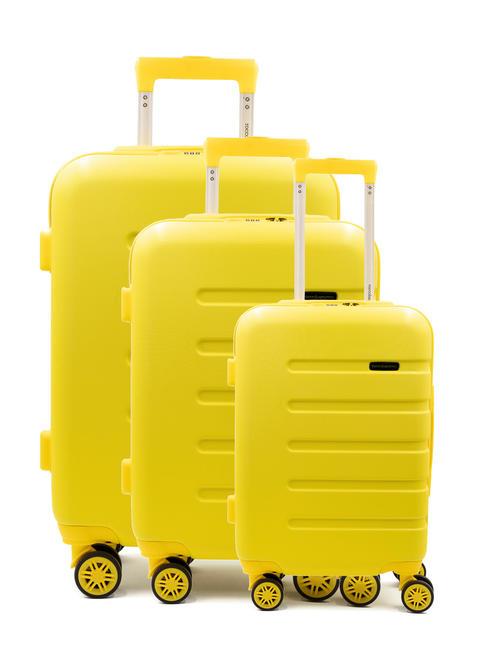 ROCCOBAROCCO EXPEDITION Juego de 3 carritos de cabina, medianos y grandes. amarillo - Set Trolley