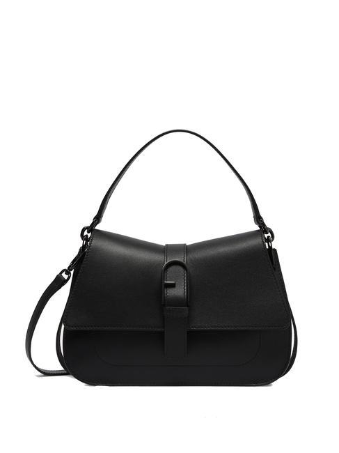 FURLA FLOW M bolso de mano m de piel negro - Bolsos Mujer