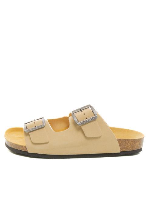 DOCKSTEPS VEGA Chanclas de piel serraje gris pardo - Zapatos Hombre