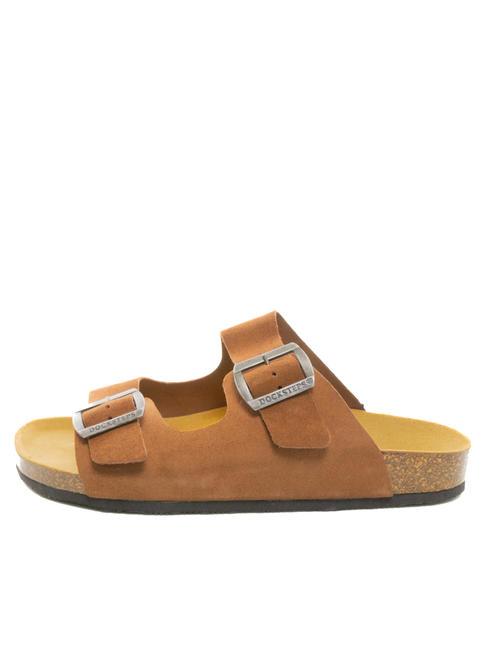 DOCKSTEPS VEGA Chanclas de piel serraje gris pardo - Zapatos Hombre