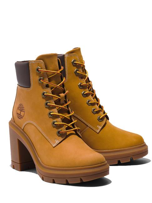 TIMBERLAND ALLINGTON Botín con cordones y tacón de nobuck trigo - Zapatos Mujer