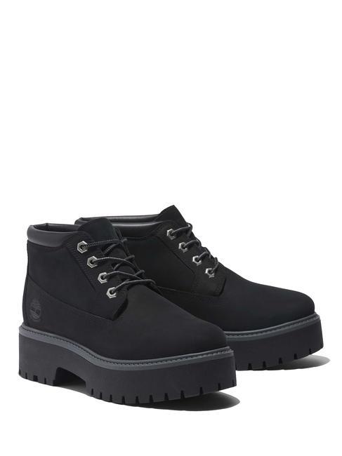 TIMBERLAND HERITAGE PLATFORM Botín nobuk Jetblack - Zapatos Mujer