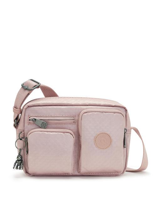 KIPLING ALBENA Bolso bandolera pequeño relieve de flujo rosa - Bolsos Mujer