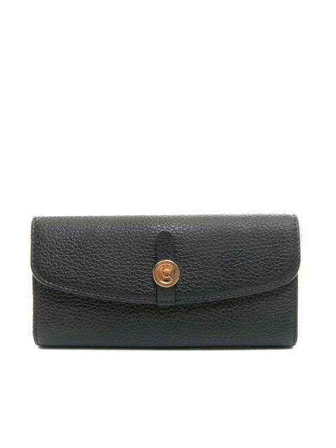 COCCINELLE DORA Cartera de piel de grano medio negro - Carteras Mujer