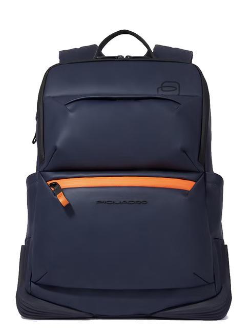 PIQUADRO CORNER Mochila de tejido engomado, soporte para portátil de 14" azul - Mochilas para portátil