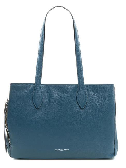 GIANNI CHIARINI SHOPPING Bolso bandolera, en piel. azul espiritual - Bolsos Mujer