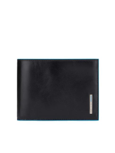 PIQUADRO BLUE SQUARE Cartera de hombre en piel de becerro negro - Carteras Hombre