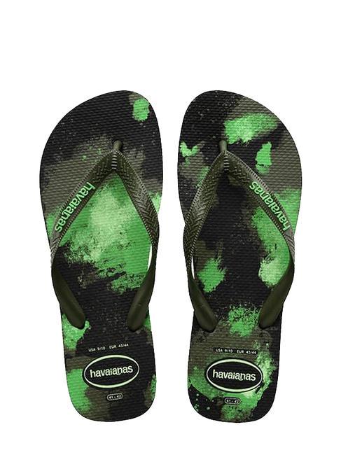 HAVAIANAS Chanclas TOP CAMU negro/musgo - Zapatos unisex