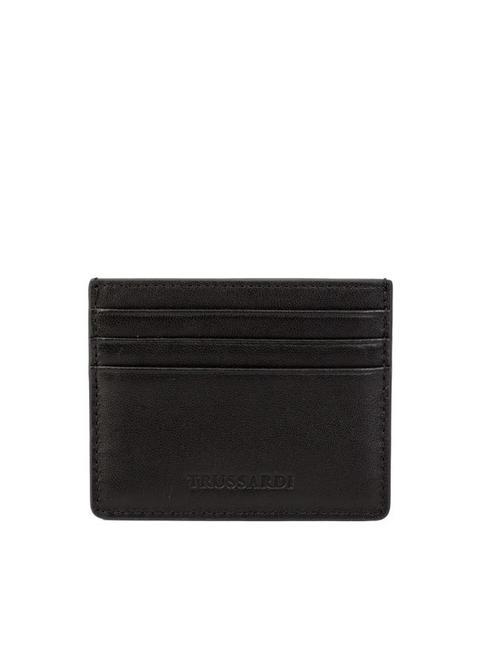 TRUSSARDI PARSEC Tarjetero de piel NEGRO - Carteras Hombre