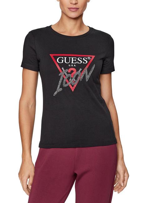 GUESS ICON Camiseta con tachuelas jetbla - camiseta