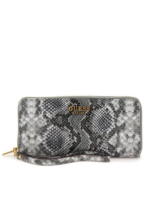 GUESS LAUREL Python Cartera con cremallera alrededor salvia múltiple - Carteras Mujer