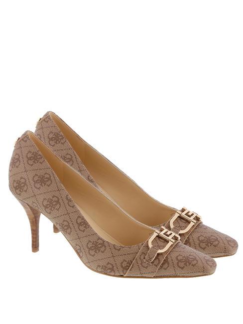 GUESS SILOW3 Zapatillas Beige / Marrón - Zapatos Mujer