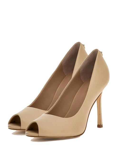 GUESS BLANCHI Zapatos de salón de piel con punta abierta desnudo - Zapatos Mujer