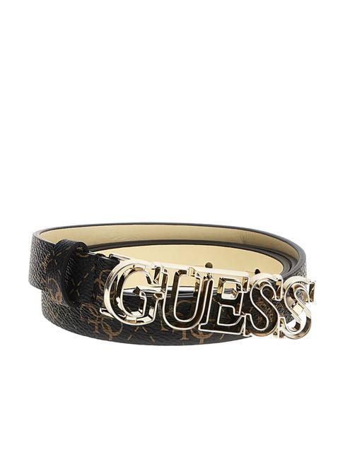 GUESS VIKKY LOGO cinturón fino marrón - Cinturones