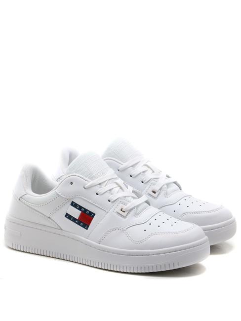 TOMMY HILFIGER TOMMY JEANS Retro Basket Essential Zapatillas de piel blanco - Zapatos Mujer