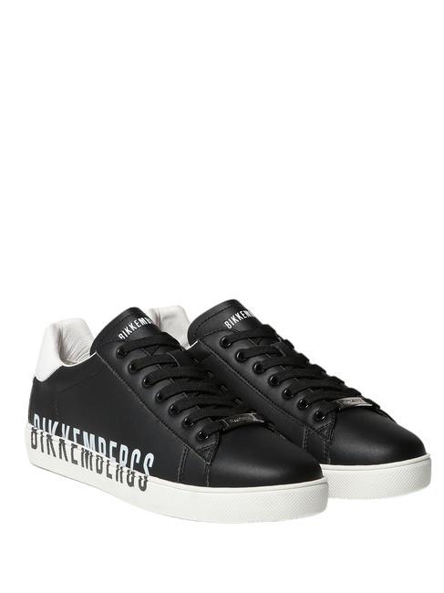 BIKKEMBERGS RECOBA M Zapatillas de piel blanco negro - Zapatos Hombre