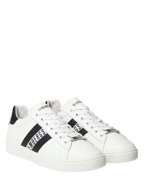 BIKKEMBERGS RECOBA M Zapatillas de piel blanco negro - Zapatos Hombre