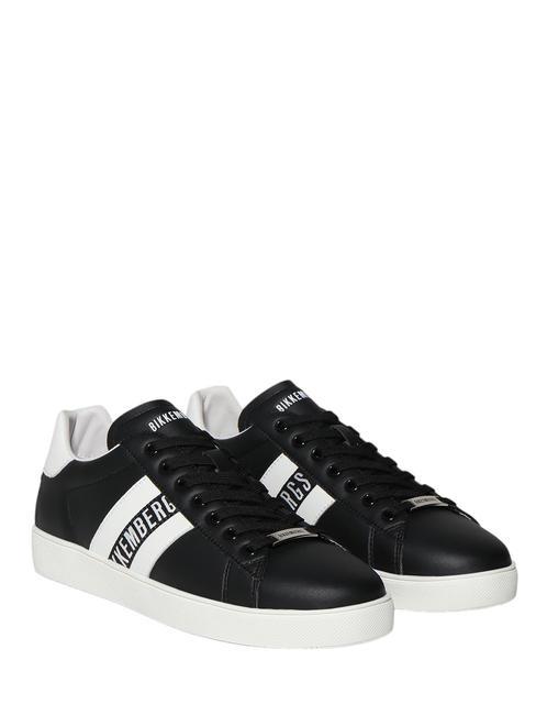 BIKKEMBERGS RECOBA M Zapatillas de piel blanco negro - Zapatos Hombre