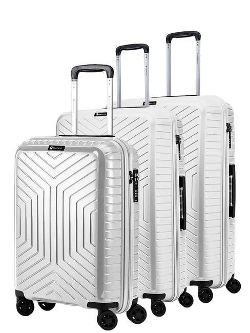 R RONCATO HEXA Set de 3 carros: cabina + mediano + grande blanco - Set Trolley