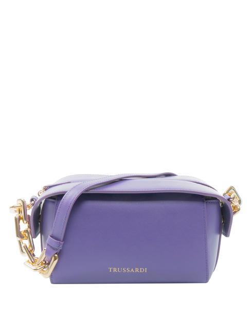 TRUSSARDI ASTER Mini bolso bandolera con cadena púrpura - Bolsos Mujer