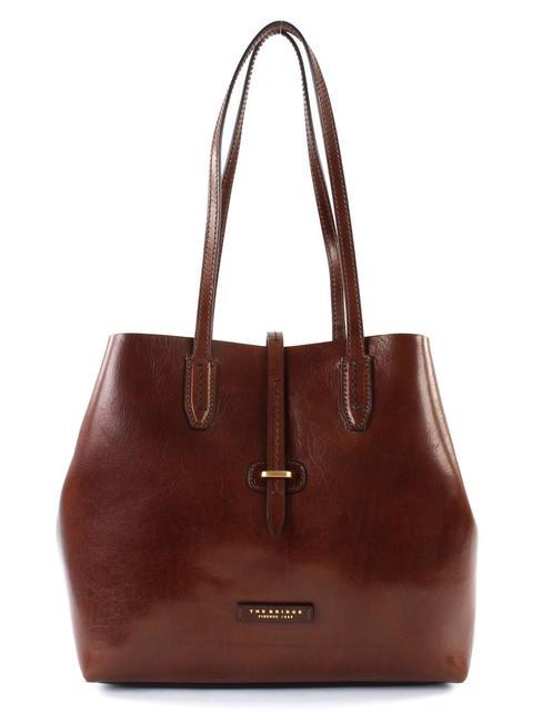 THE BRIDGE DALSTON Bolso shopper de piel con estuche BROWN - Bolsos Mujer