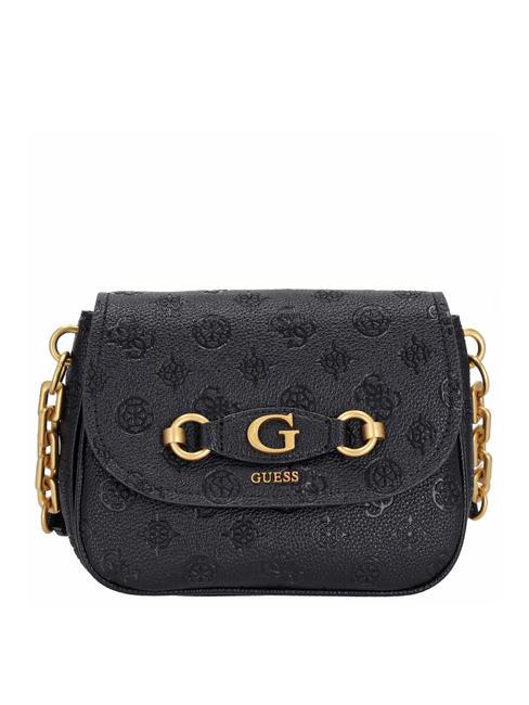 GUESS IZZY PEONY Bolsa de hombro logotipo negro - Bolsos Mujer