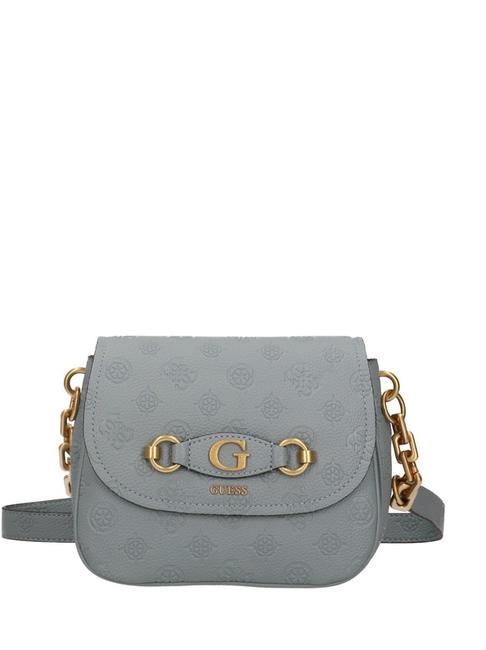 GUESS IZZY PEONY Bolsa de hombro logotipo de mezclilla clara - Bolsos Mujer