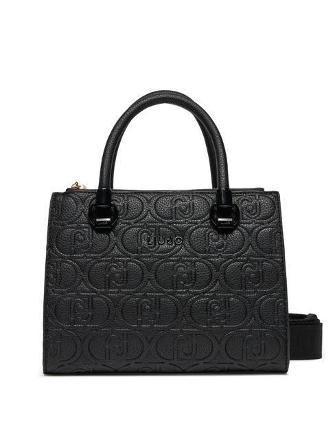 LIUJO EMBOSSED LOGO Bolso de mano, con bandolera NEGRO - Bolsos Mujer