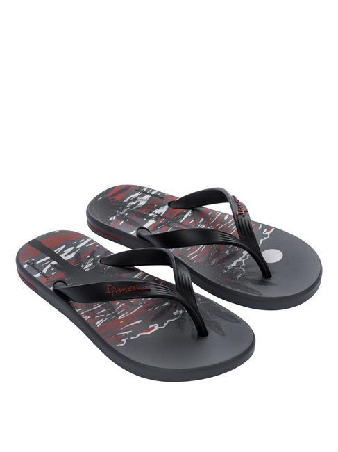 IPANEMA POSTO 10 TEMAS IV  Chanclas de goma gris/negro/rojo - Zapatos Hombre