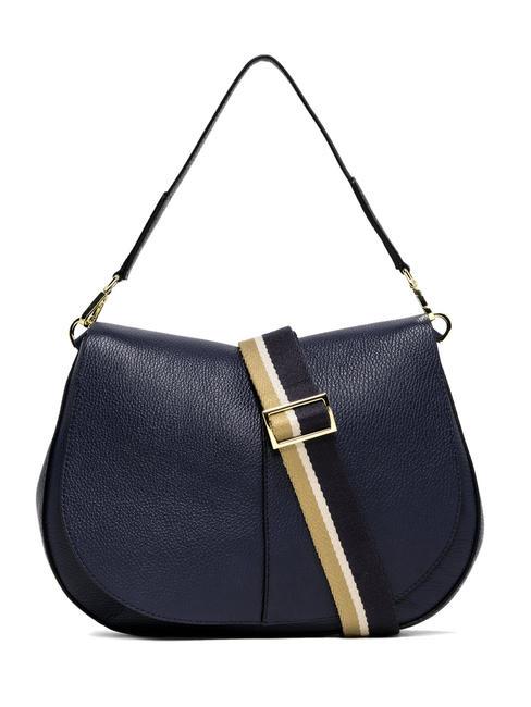 GIANNI CHIARINI HELENA ROUND Bolso de piel con bandolera de cuerda. AZUL - Bolsos Mujer