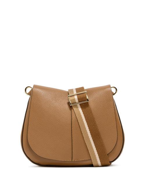 GIANNI CHIARINI HELENA ROUND Bolso de piel con doble bandolera. naturaleza - Bolsos Mujer