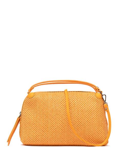 GIANNI CHIARINI ALIFA Bolso de paja tejida con bandolera naranja llama - Bolsos Mujer