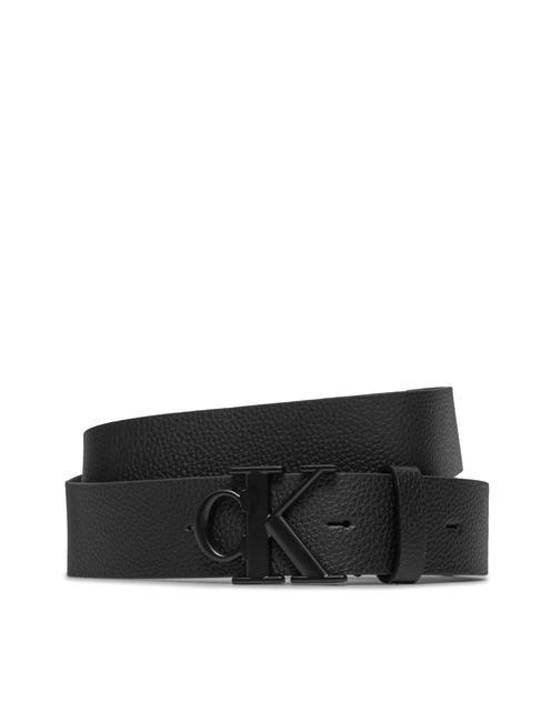 CALVIN KLEIN CK JEANS Ro Mono Cinturón de cuero pvh negro - Cinturones