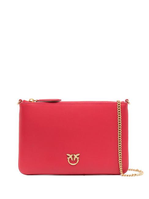 PINKO FLAT CLASSIC Bolso de mano con bandolera de cadena rojo-oro antiguo - Bolsos Mujer