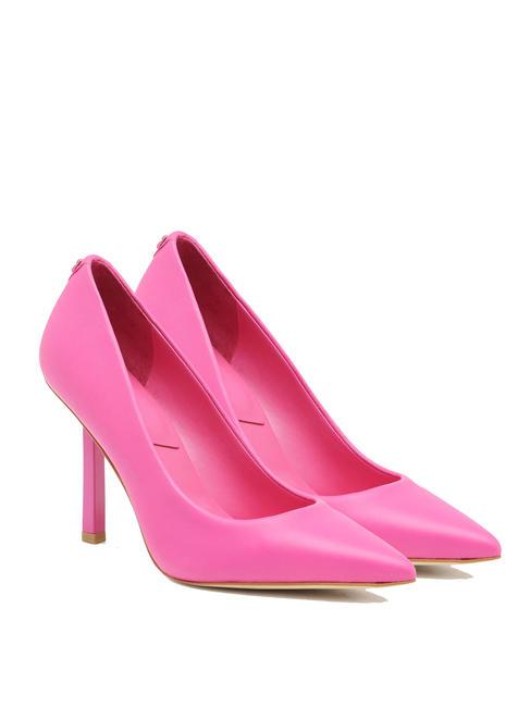 GUESS CIANCI Escote Alto en cuero fucsia - Zapatos Mujer