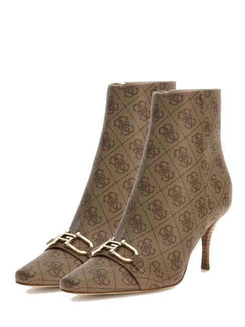 GUESS SILENE3 botines con logo 4g Beige / Marrón - Zapatos Mujer