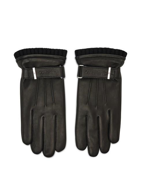 CALVIN KLEIN LEATHER RIVET Guantes de cuero ckblack - Guantes