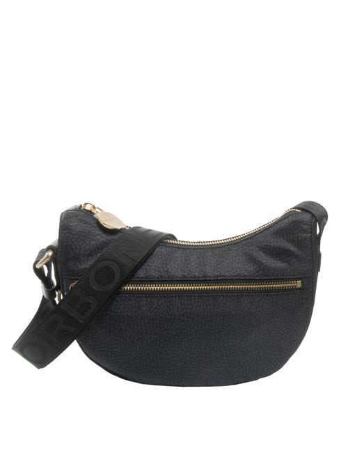 BORBONESE ECO LINE LUNA Bolsa de hombro negro oscuro - Bolsos Mujer