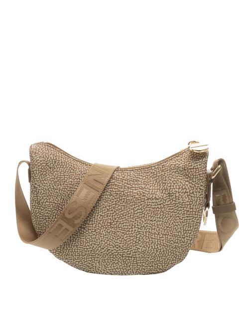 BORBONESE HOBO LUNA MINI ECO LINE Bolsa de hombro beiger yegua - Bolsos Mujer