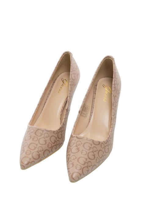 GUESS G LOGO bombas altas Beige / Marrón - Zapatos Mujer