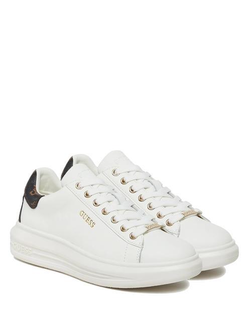 GUESS VIBO Zapatillas Blanco / marrón - Zapatos Mujer