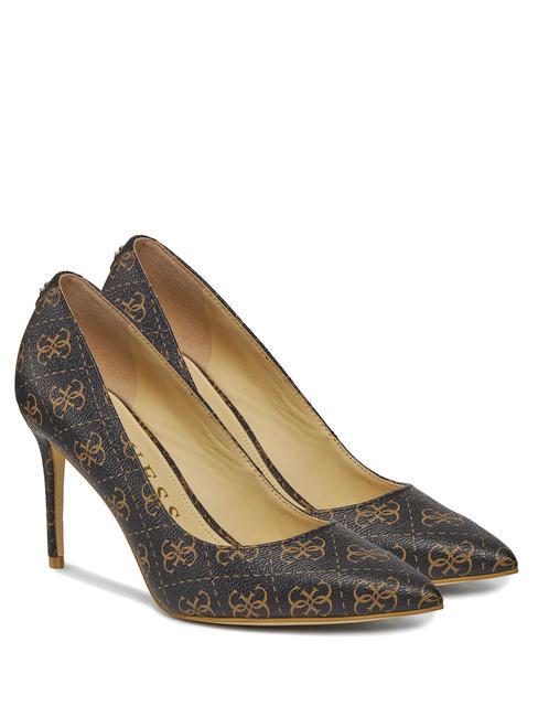 GUESS RICA9 Zapatos de salón con logo estampado marrón ocre - Zapatos Mujer