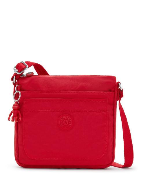 KIPLING SEBASTIAN Bolso bandolera con bolsillo colorete rojo - Bolsos Mujer