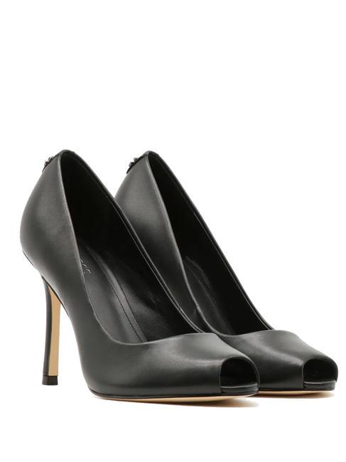 GUESS BLANCHI Zapatos de salón de piel con punta abierta NEGRO - Zapatos Mujer