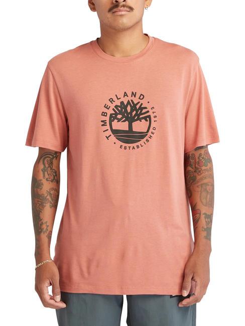 TIMBERLAND SS REFIBRA Camiseta de algodón caoba clara - camiseta