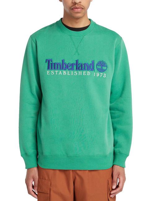 TIMBERLAND ESTABILISHED 1973 Sudadera con cuello redondo verde celta wb - Sudaderas