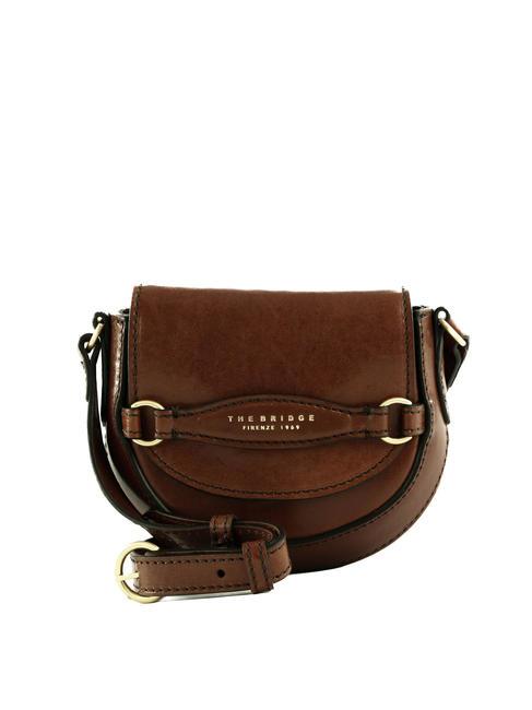 THE BRIDGE BETTINA Bolso bandolera mini de piel BROWN - Bolsos Mujer