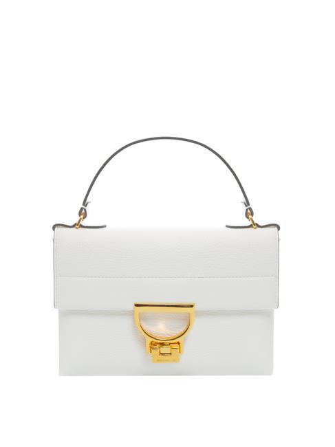 COCCINELLE ARLETTIS Minibolso de piel con textura blanco brillante - Bolsos Mujer