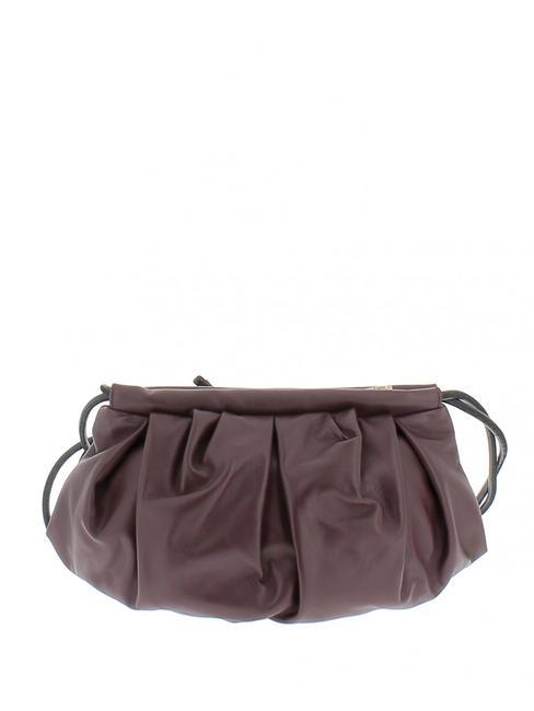 BORBONESE DUNETTE Bolso bandolera, en piel. borgoña - Bolsos Mujer