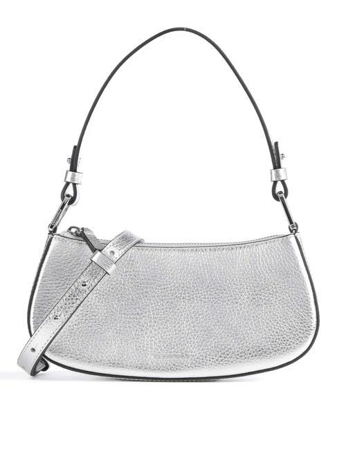 COCCINELLE MERVEILLE Bolso bandolera en piel texturizada SILVER - Bolsos Mujer